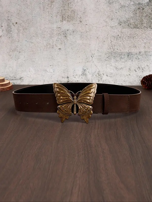 Women's Vintage Butterfly Decor Western Belt, Fashionable Waistband for Jeans & Dress, Casual Waistband for Daily Use 3