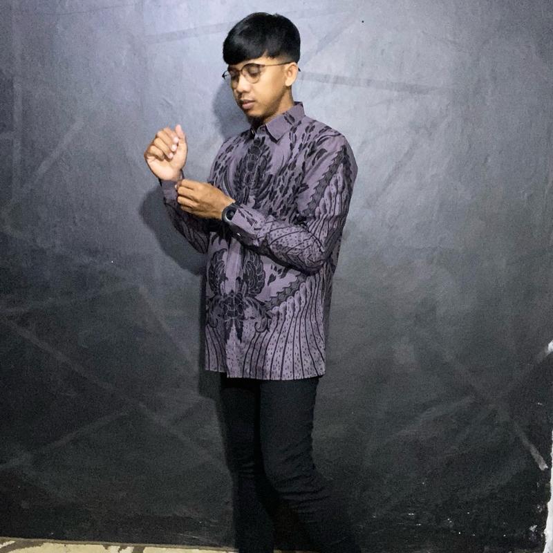 Taro kemeja batik slimfit berlapis furing baju batik pria lengan panjang 0