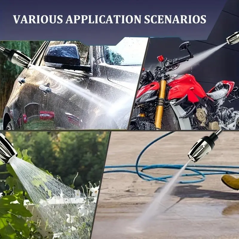 Car Wash Sprayer, High Pressure Car Washer, Long Handle Sprayer for Cleaning, Watering and Maintenance, Hose 2