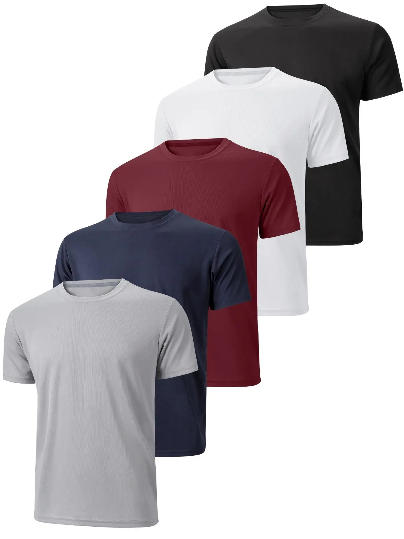 Men's Plain Short Sleeve Sports Tee, Sporty Quick Drying Breathable Sweat-absorbent T-shirt, Soccer Jersey, Men's Sportswear for Gym Workout Running Training