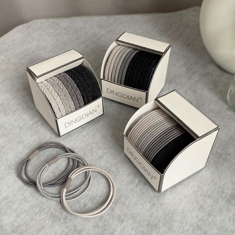 Product Introduction of High Elastic Durable Hair Band Internet Celebrity Simple Graceful Black Headband Hair Elastic Band High Ponytail Hair String 0
