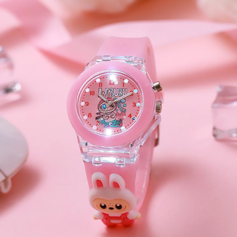 Product Introduction of NEW  Children‘s Watches Cartoon Doll LED Luminous Colorful Watch Analog Kids Watch Boys Girls Birthday Festival Toys Gifts 7