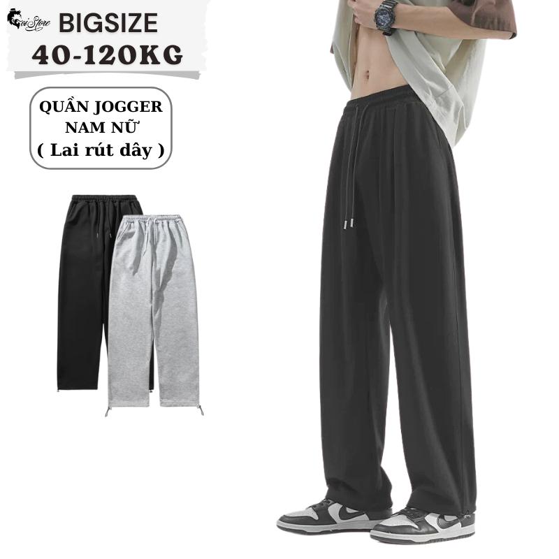 40-105KG Quần Jogger Nam Nữ Bigsize Thời Trang Lai Rút Dây Sport Sói Store Đen/Xám/Bạc Thun Tập Thể Dục Tập Gym