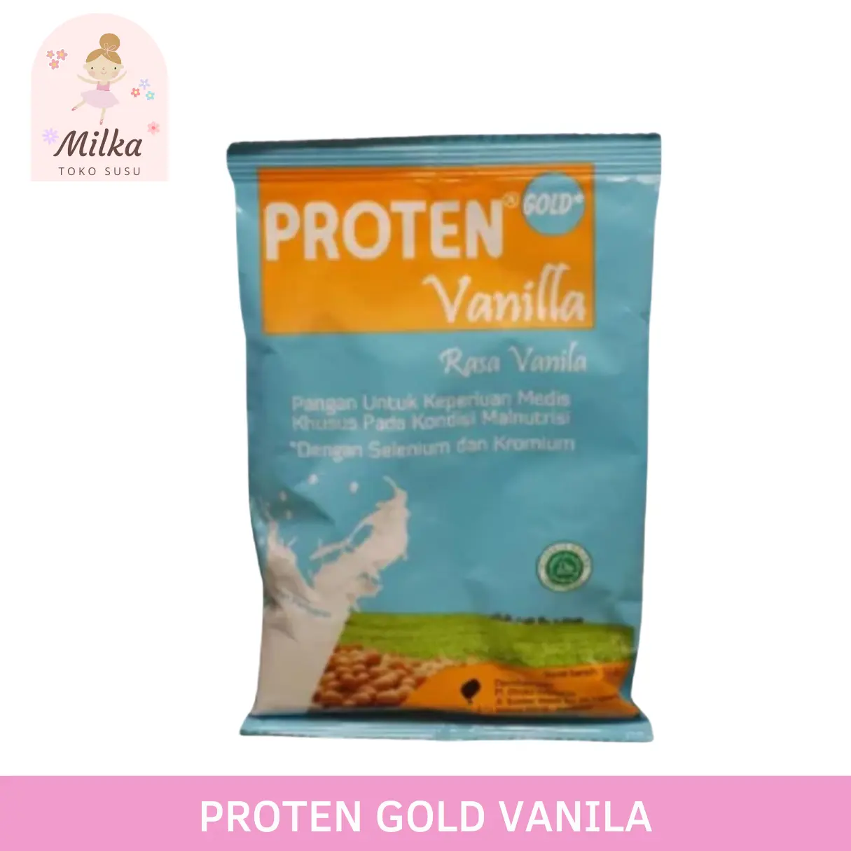 Proten Gold Box Rasa Vanila Protein Nabati Sumber Protein untuk Malnutrisi Sachet
