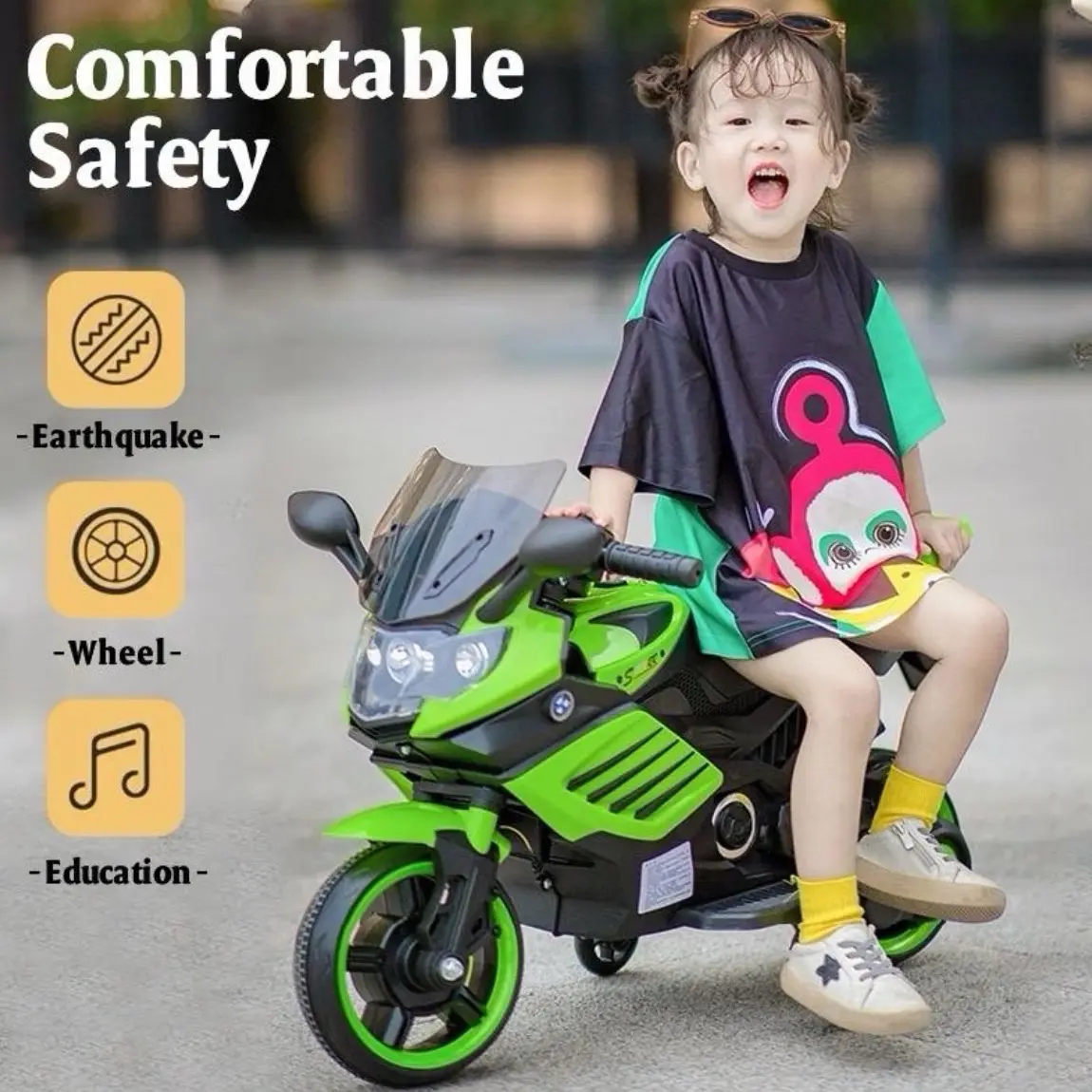 RECHARGEABLE KIDS MOTORBIKE Educational Musical
