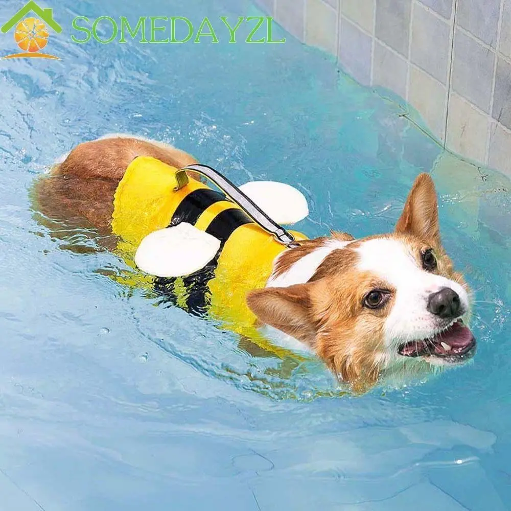 SOMEDAYMX Life Jacket Summer Adjustable Reflective Puppy In Pool Beach Lake For All Pet Dogs Dog Swimming Suit