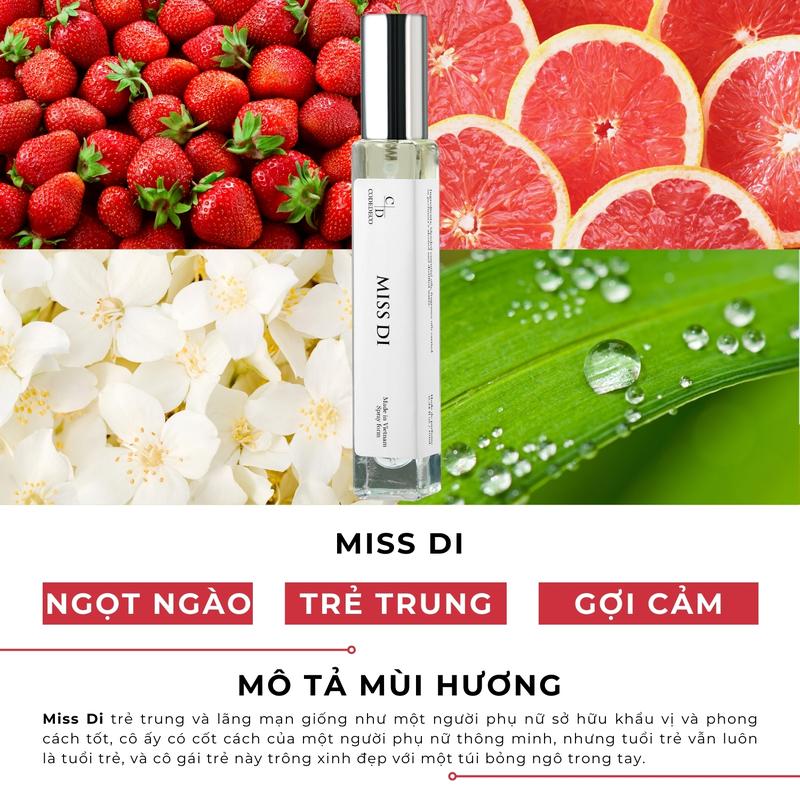 Product Introduction of Tinh dầu nước hoa nữ CODEDECO Miss Di 10ml dạng xịt Perfume Cosmetic 5