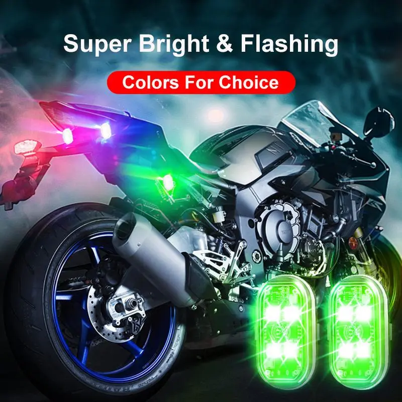 RGB LED Car Strobe Light, Motorcycle LED Flash Position Light, Auto Airplane Helicopter Warning Light, Car Decorative Light 4