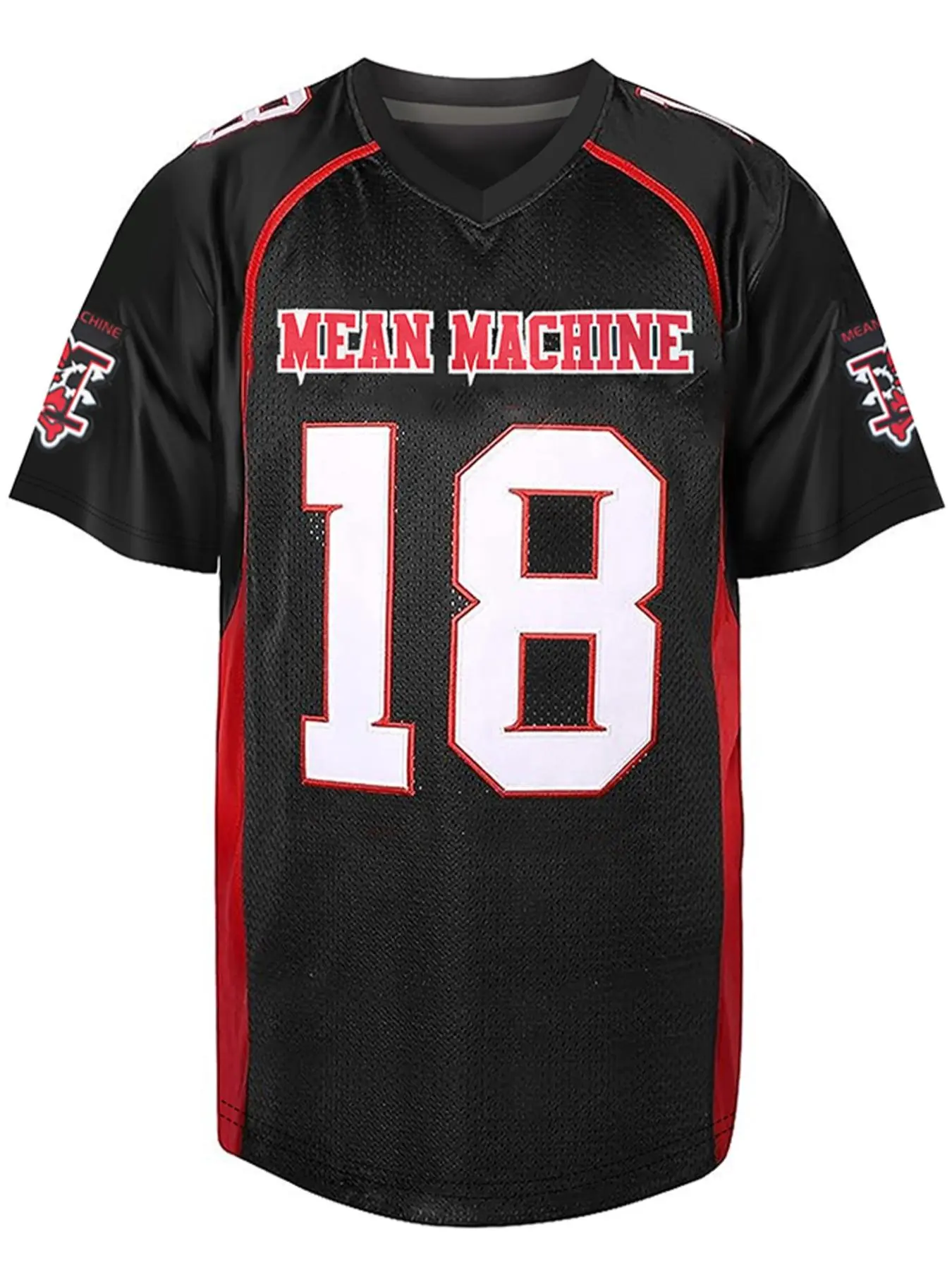 Men's Letter & Number Patched V Neck Football Jersey, Loose Casual Short Sleeve Sports T-shirt for Summer, Men's Top for Daily Wear, Going Out Tops, Summer Clothes