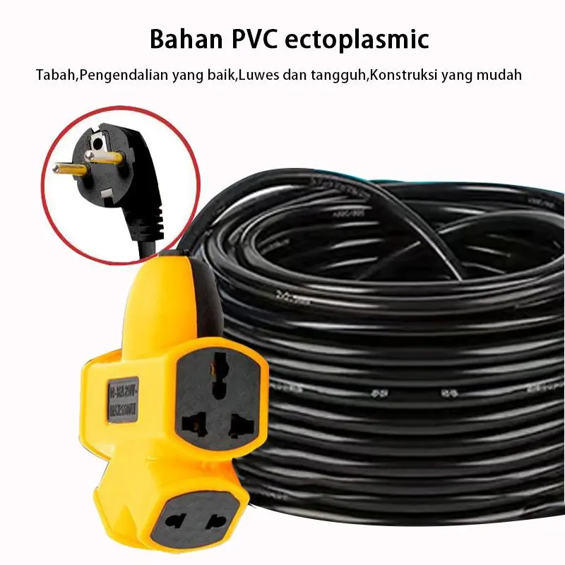 【Stok Lokal Ready】 Kawat & Kabel Listrik Gulungan Roll Dengan Saklar 30/20/10/5/3 Meter Sambungan Listrik Kabel Roll Kontra Arde Kabel Ekstensi Extension Cord Mendukung Kendaraan Listrik, Kabel Sambungan Multi Fungsi /Colokan Kabel Listrik /,Steker Kabel 3