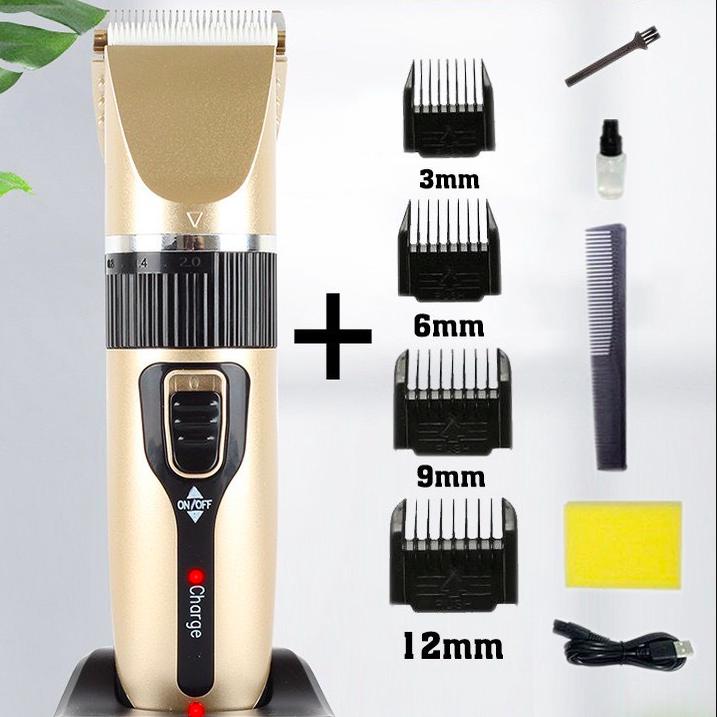 Tông Đơ Cắt Tóc Gia Đình CG - Đầu Sạc USB - Kèm 9 Phụ Kiện