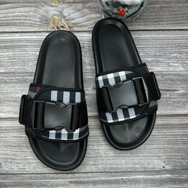 DéP quai dán khóa bấm màu kẻ sọc, đế cao su đúc nguyên khối tăng chiều cao 3cm, size 36-42 cho nam và nữ - Slipper Đế Bằng dé p dép lào 2
