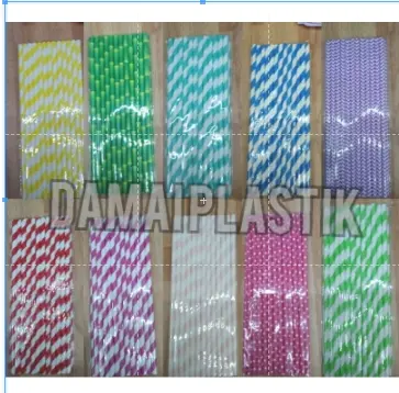 Sedotan Kertas Paper Straws isi 25pcs Sedotan Ramah Lingkungan