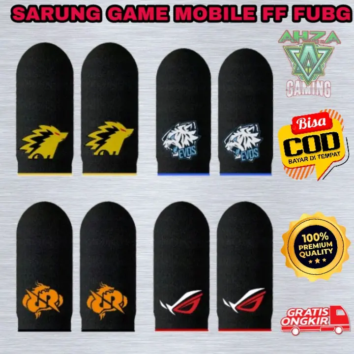 Cod Gratis Ongkir Sarung jempol Gaming Mobile Ff Pubg EVOS RRQ ONIC ROG Premium Anti Keringat Basah