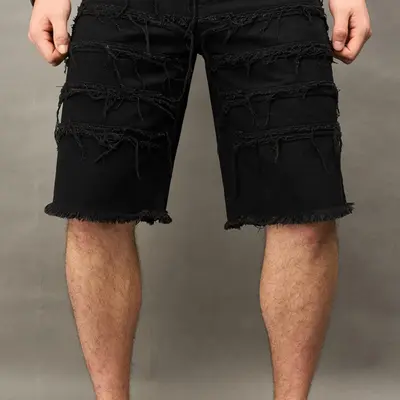 Black ripped shorts target best sale