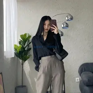 Seoul Top - Atasan Lengan Panjang - Blouse Kemeja Wanita Lady Crush Baju Casual