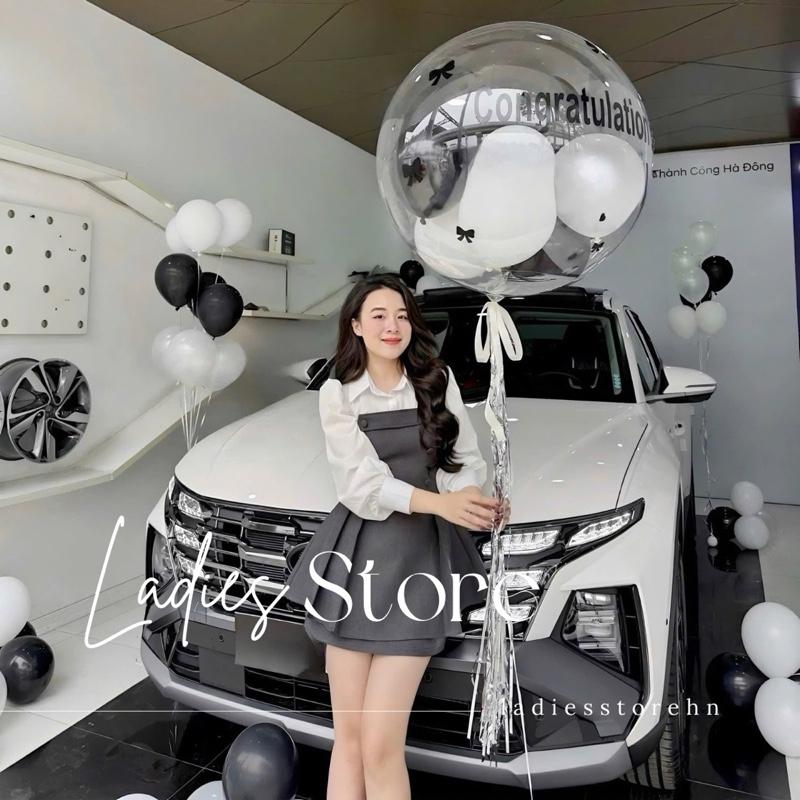 [HÀNG MỚI VỀ] Set Áo Sơ Mi Phối Quây Ghi Xám Kèm Chân Váy Chữ A Dáng Ngắn Mặc Đi Làm Đi Chơi Xinh Xỉu - LS00050