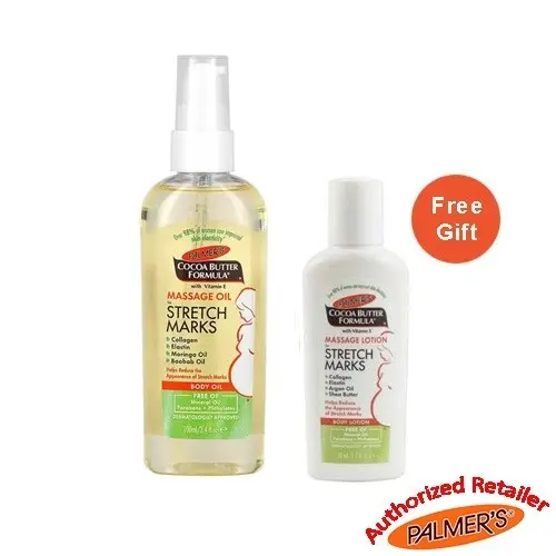 [FREE Gift] Palmer's Cocoa Butter Formula Massage Oil For Stretch Marks (100ml)