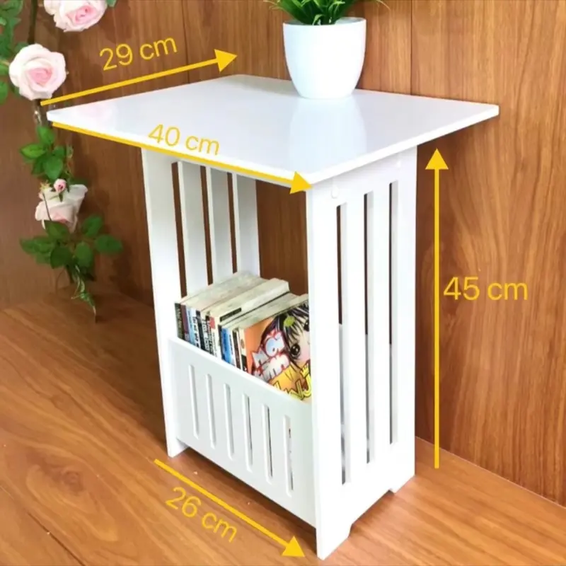 ￼Bàn Trà Mini Decor Trang Trí Phong Cách Hàn Quốc, Kệ Tab Đầu Giường Chống Nước Vietnam Có ngăn kéo 5