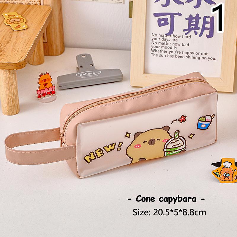 Product Introduction of Cartoon Translucent Ins Capybara Pencil Case For Storing Learning Stationery School Gifts Studenten Kids High-capacity ﻿ 24