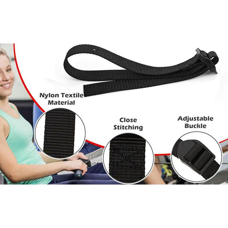 ilayersf- Adjustable Feet Strap Adjustable Rowing Machine Foot Straps Heavy Duty Replacement Feet Straps for Fitness Equipment 2pcs Set with Buckle Multi-functional Workout 5