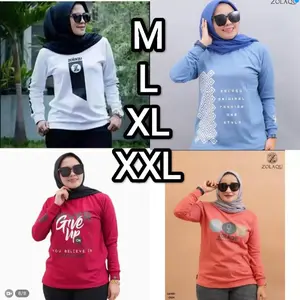 kaos distro lengan panjang cotton combed 24s ORIGINAL / kaos seragam 17 agustus M L XL XXL / kaos wanita senam CK shoop fiyyacollection