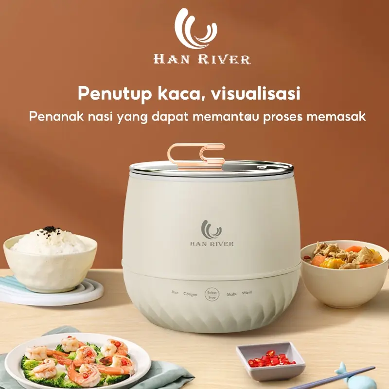 Han River Magic Com Mini Hrrc05Wt Rice Cooker Mini/Penanak Nasi 300Watt Original 1