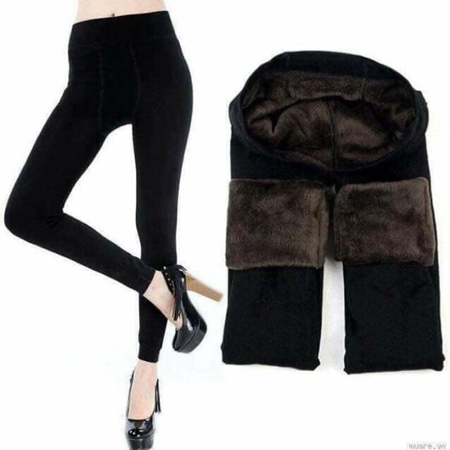 Combo 2 quần tất màu đen lót lông dẫm gót hở ngón túi tím  cao cấp Nữ Tim Women Trái Tim Lịch quần  tất nỉ