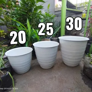 Pot tawon Ruby 30 , 25, 20 putih, warna, pot tirus, pot tinggi