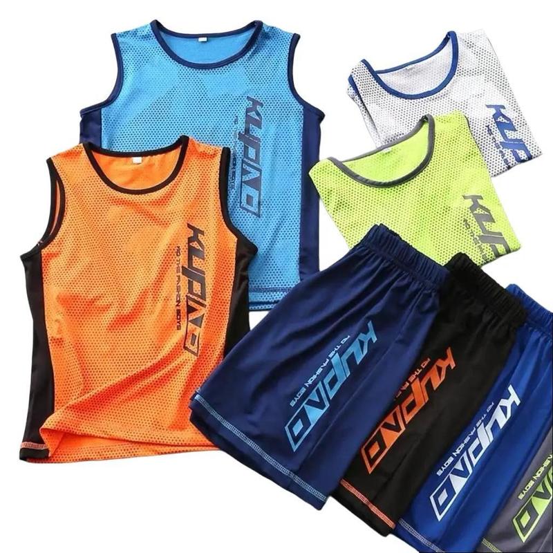 Bộ áo ba lỗ bé trai - Sét 3 Lỗ Cho Bé Trai - Bộ ba lỗ thun lưới cho bé trai, bé gái size đại đến 65kg thời trang trẻ em 3 lỗ KUPAD bộ do he đồ