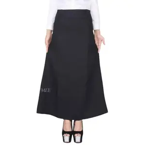 Rok kerja wanita Hitam model line A Pendek Scuba Maxi Tebal Dewasa Panjang