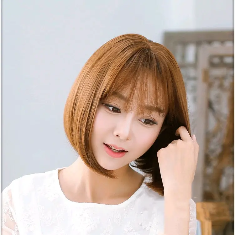 Rambut palsu wig pendek ulzang Unisex Pink vollat