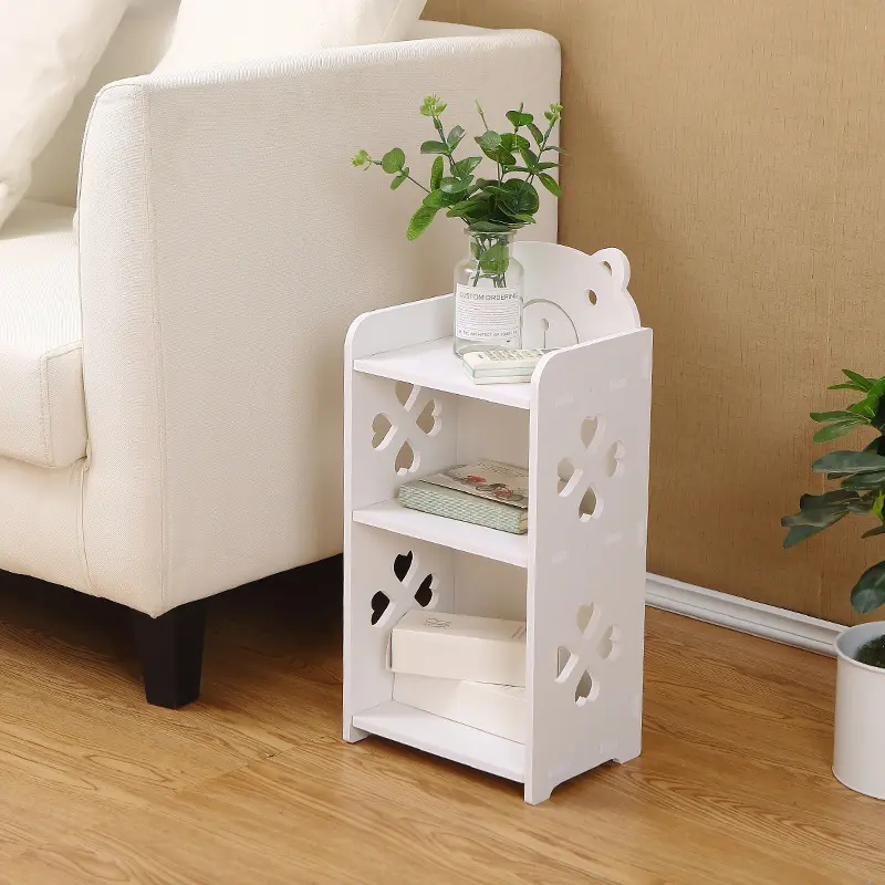 Kệ trang trí, kệ đầu giường, kệ sách mini, bàn trà mặt tròn 2 tầng trang trí phòng khách, phòng ngủ cao cấp chất liệu gỗ nhựa pitech chịu lực Kitchen Nhà Bếp 7