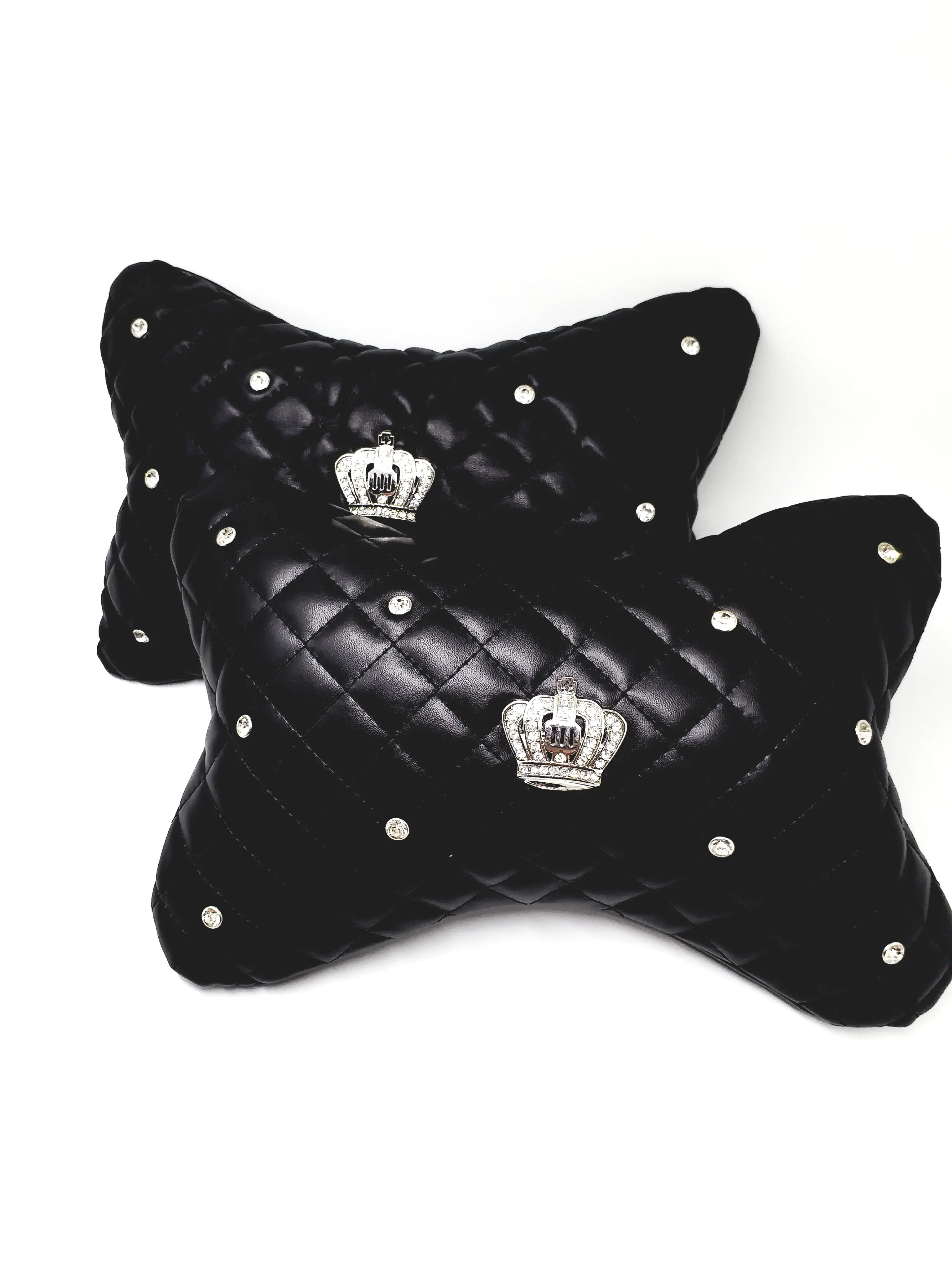 Head Rest Bantal Leher Mobil DAD CROWN TULANG Car