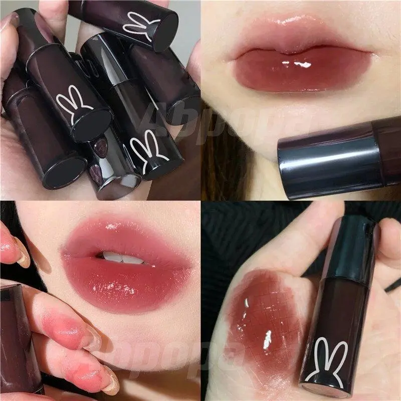 Long-Lasting Moisturizing Lip Gloss Black Tube Lip Gloss  Moisturizing Lip Oil