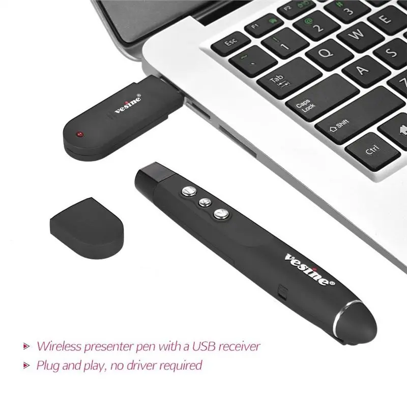 【BBHAA】 (xã kho ) Bút trình chiếu powerpoint Vesine VP101 Tặng ví Da (tuỳ lô về) 1