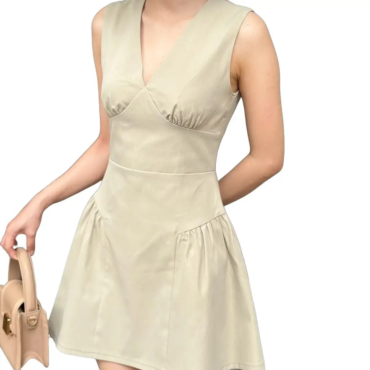 váy hip phom a ngắn , nhún hông Women Dress