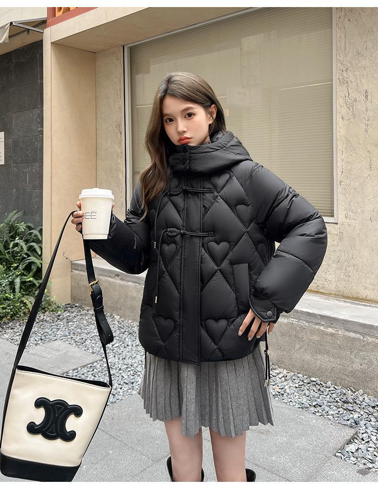 Product Introduction of Fashion Short Cotton-Padded Coat for Women Autumn and Winter New 2024 Korean Style Solid Color with Match Cotton Coat Jacket Thickened Padded Jacket Outer Wear 19