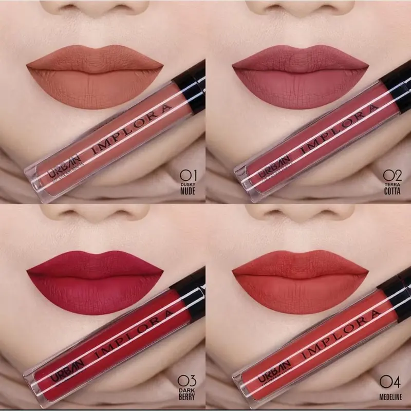 IMPLORA Urban Lip Cream Matte - Pewarna Bibir Tahan Lama - Brown sugar 4