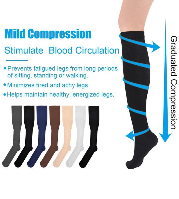 Product Introduction of 3 Pairs Compression Socks Men Women  for Flight Travel Maternity Pregnancy Running Marathon Socks 2