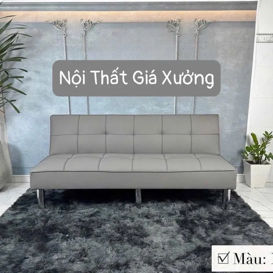 Sofa Bed Thông Minh Dài 1m7, 1m5 - Phiên Bản Cao Cấp 6 Chân - Sofa Giường Gấp Gọn 3 Trong 1 - Bọc Nỉ Nhung Da - Hàng Loại 1 giường sofa gấp gọn ghế  sofa giường  sofa furniture combo s of bàn