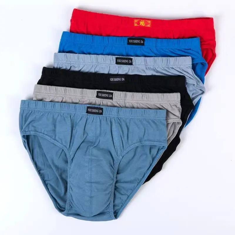 2025 Triangle Underwear Pure Cotton 100% Men's Sports Sweat-Absorbing Fine Cotton Underwear Cotton Briefs Triangle Briefs Hot Sale