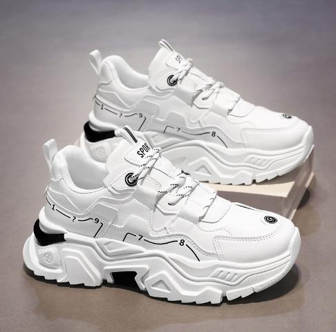 Quỳnh Anh VIDEOTHẬT Giày Snesker Nam Phong Cách Trẻ Trung Năng Động Thiết Kế Sang Dễ Phối Đồ Sneaker Đế Bằng Da Pu Mềm Cao Cấp Thoáng Khí Thích Hợp Mọi Mùa