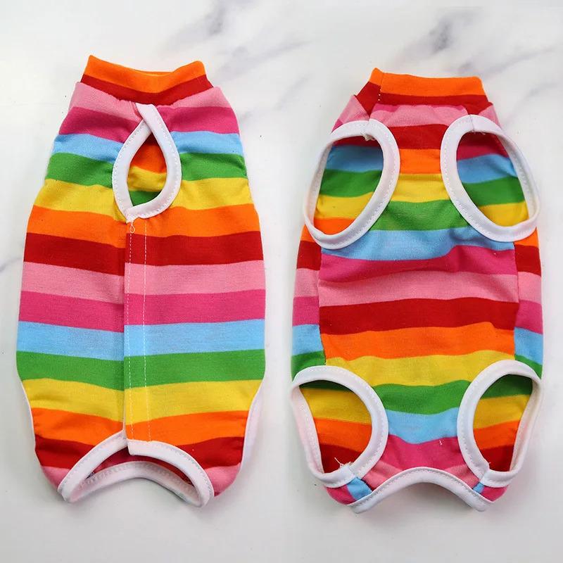 Product Introduction of Sut Pensterilan Weaning Kucing, Untuk Anjing dan Kucing Kecil, Jumpsuit, Pakaian Pemulihan Anti-jilat, Selepas Pembedahan, Cetakan Comel, Pakaian Penjagaan Haiwan Kesayangan 25