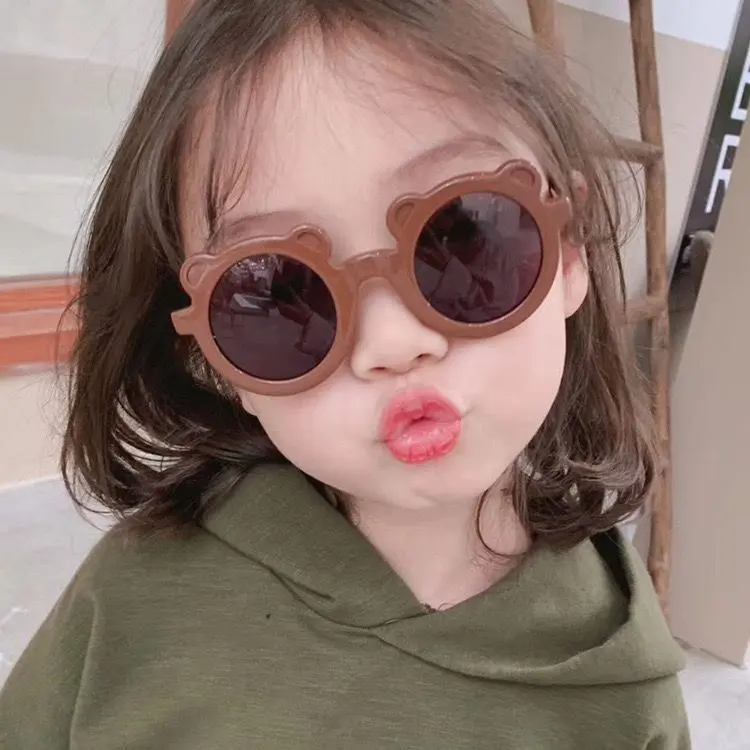 Kacamata Kartun Bayi Cocok untuk Anak Usia 0-8 Tahun / Bear UV Anti Ultraviolet Untuk Laki-Laki / Perempuan Fashion 3