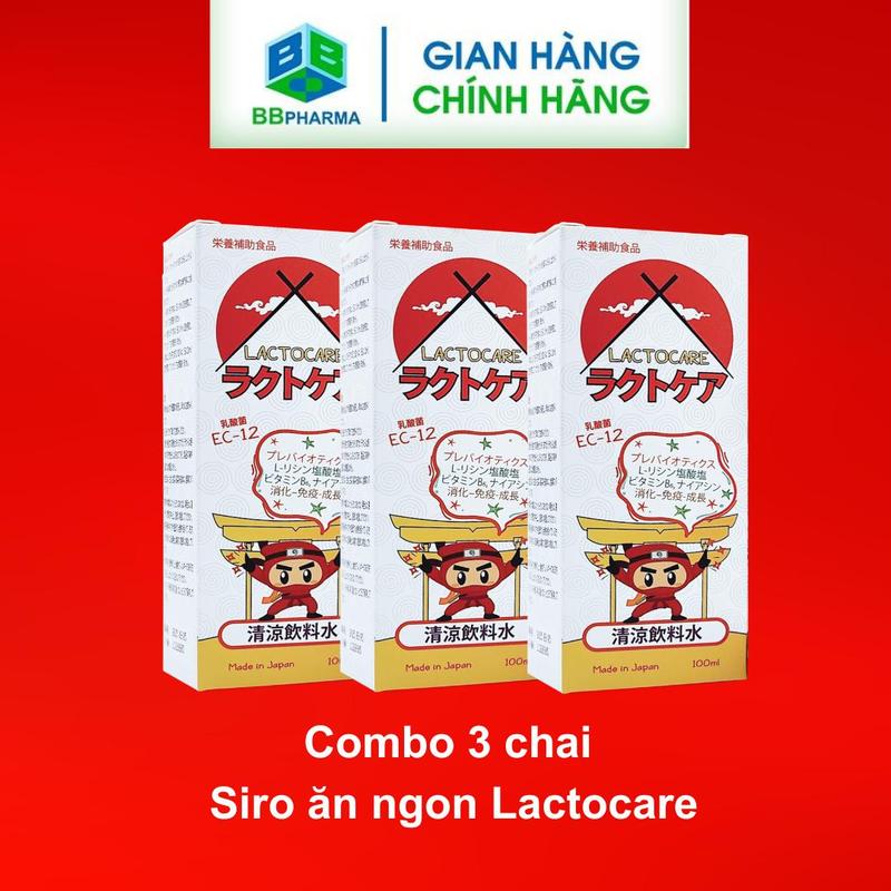 Combo Siro Ăn Ngon Cho Bé Lactocare Nhật Bản Hỗ Trợ Hệ Tiêu Hóa - Trẻ Ăn Ngon, Tiêu Hóa Khỏe, Cung Cấp 50 Tỷ Lợi Khuẩn Mỗi ngày Cho Bé