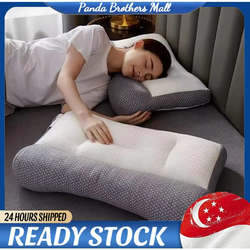 【READY STOCK】Cervical Pillow for Neck Pain Relief Soybean Fiber Cervical Spine Repair Pillows Orthopedic Pillow Neck