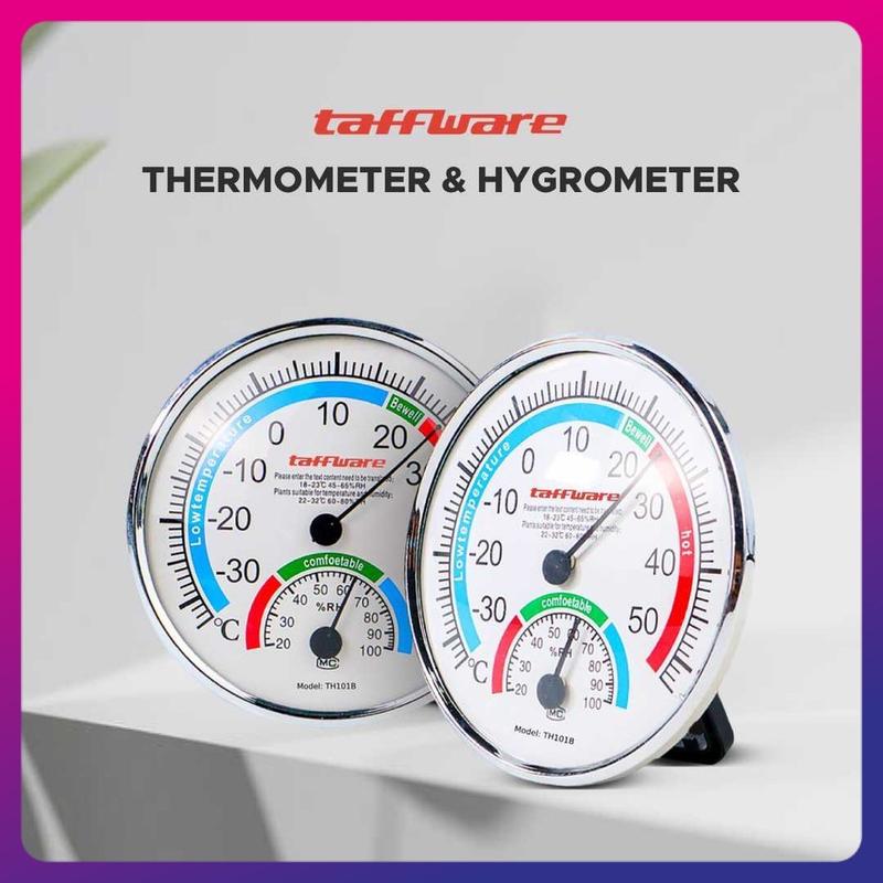 Taffware Analog Thermometer Hygrometer Temperature Humidity - TH101B Baterai Digital Jarum Pc Suhu Termometer 0