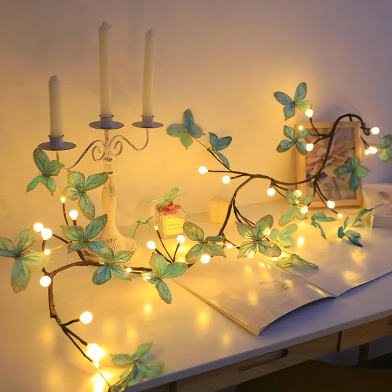LED Butterfly Willow Vine Fairy String Light, 1 Count USB Powered String Light with 8 Lighting Modes & Remote Control, Decorative Light for Home Party Wedding 5