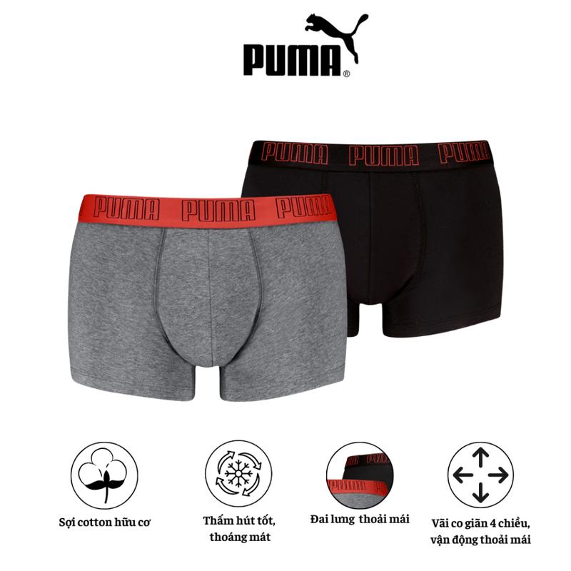 Combo 2 Quần Lót Sịp Nam Puma Chính Hãng Vải Cotton Dáng Trunk Puma Everyday Trunks